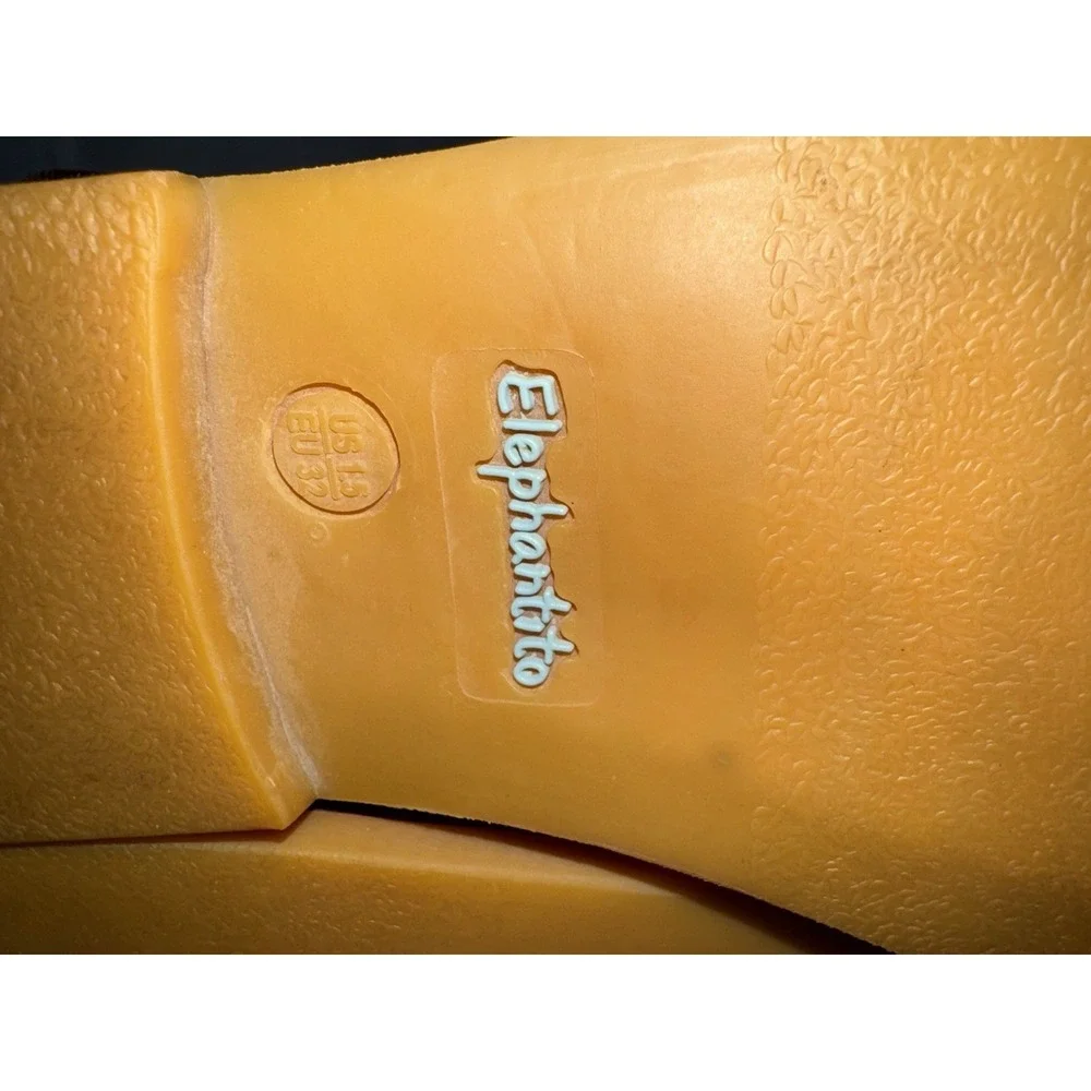 ELEPHANTITO Brown Leather Bow Ribbon Sunny Ankle Boots‎ Bootie Girls 1.5